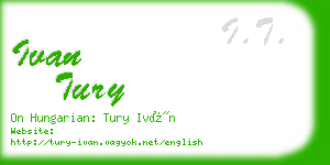 ivan tury business card